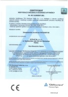 TÜV Certyfikat weryfikacji Deklaracji Zgodności 2006/42/CE; 2004/108/WE – RATIOJET